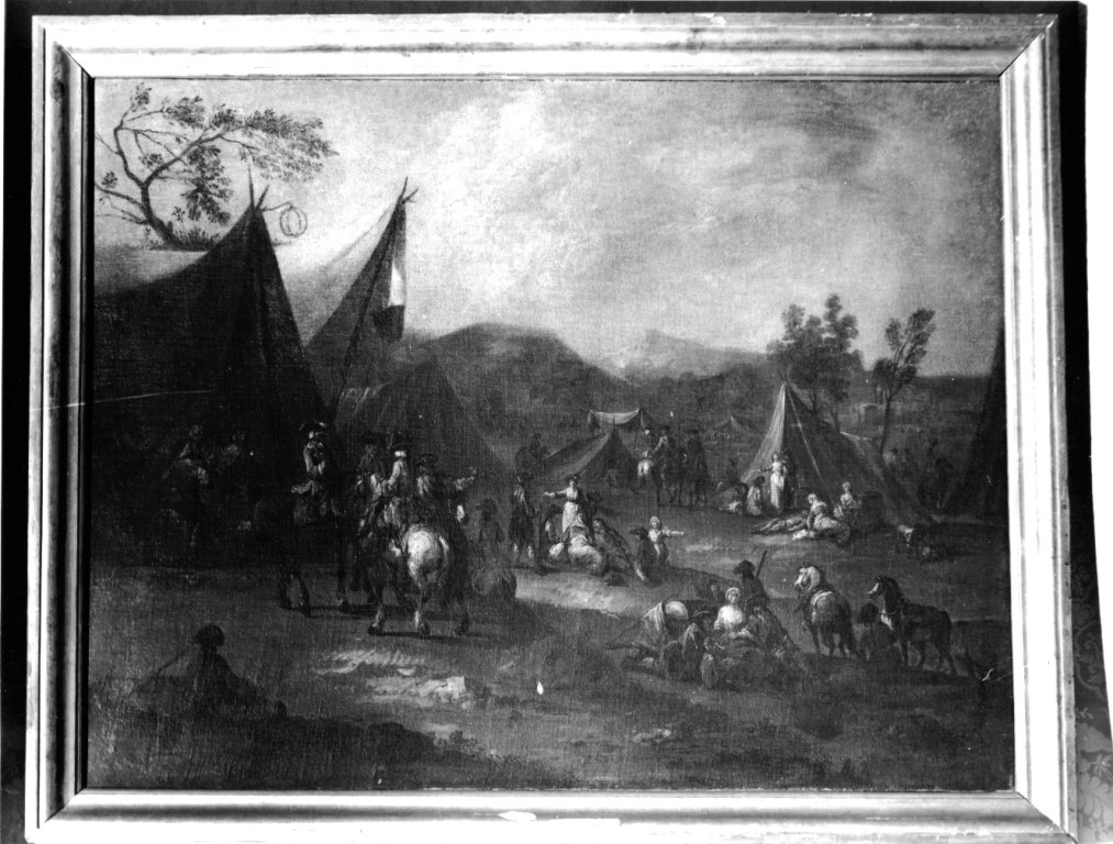 scena di battaglia (dipinto) - ambito veneto (met&agrave; sec. XVII)